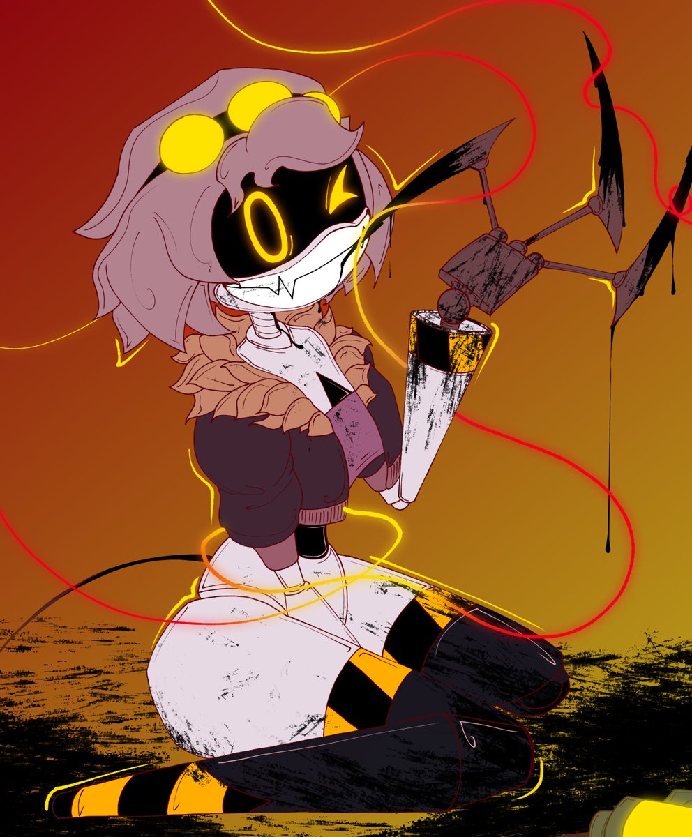 AppleMocktail's tweet photo. I'm sure she's harmless... #MurderDrones #glitchproduction #fanartㅤㅤㅤㅤ https://t.co/ecHWKbMc17