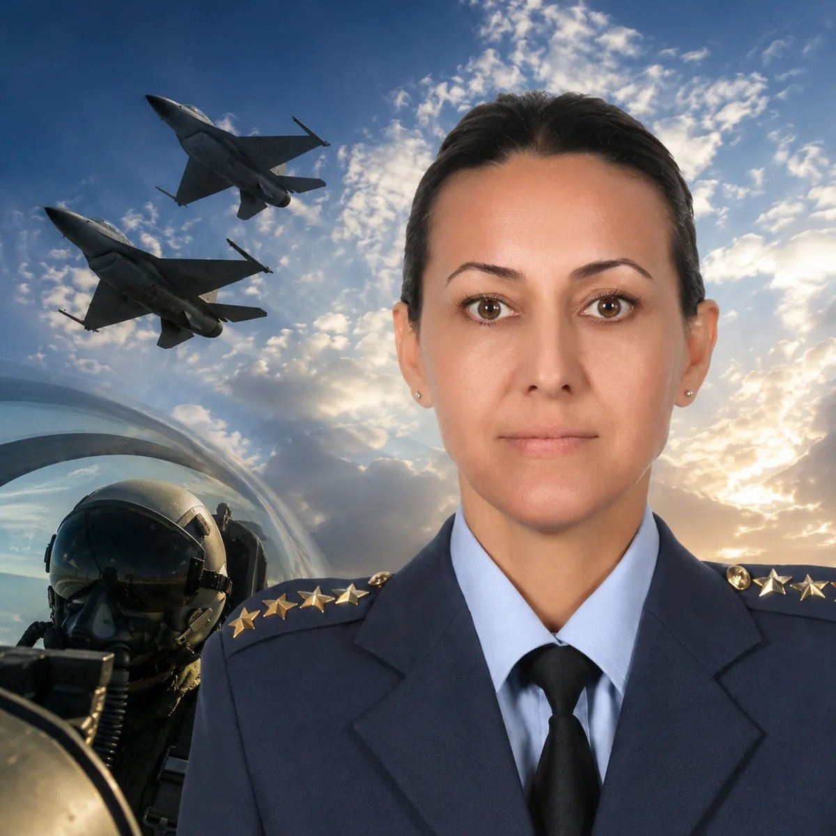 bpthaber's tweet photo. Türk Hava Kuvvetleri'nin ilk kadın paşası olan Tuğgeneral Özlem Karapınar'ın Ege Üniversitesi Tıp Fakültesi’ni kazandığı, Hava Harp Okulu’ndan gelen davet üzerine tıp eğitimini bırakarak savaş pilotu olduğu öğrenildi. https://t.co/lJUoELwC7D