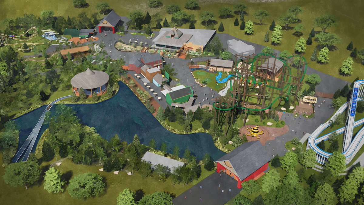 aceonlineorg's tweet photo. New for 2027, Camp Timber Trail will debut at Six Flags Great America, bringing an all-new family-themed area anchored by Sky Hawk, the Midwest's tallest, fastest and longest suspended family roller coaster! https://t.co/A16uVvTGUe