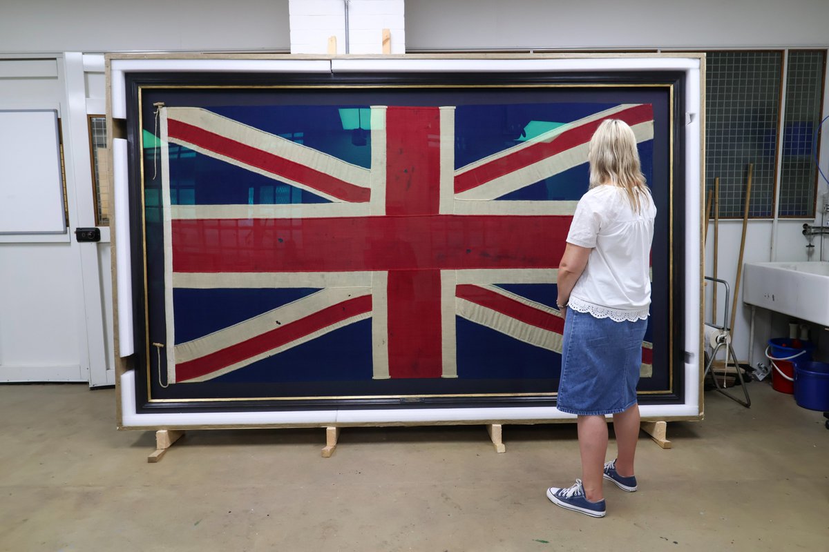 NE_Museums's tweet photo. NEWS - North East Museums saves rare flag from Battle of Trafalgar for the UK. The flag was flown from the HMS Royal Sovereign, flagship of Newcastle-born Vice-Admiral Cuthbert Collingwood, on 21 Oct 1805. https://t.co/uGQTKaHlQs