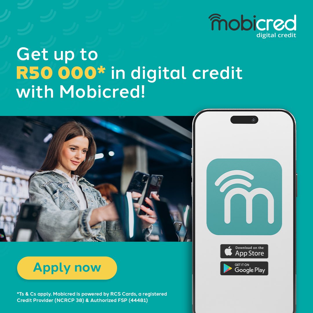lootcoza's tweet photo. Upgrade your tech, your way. From the latest gadgets to everyday smart devices, shop it all now and pay in monthly instalments with Mobicred. Get the tech you want today with flexible payments that fit your budget. Shop it all with Mobicred. #ShopWithLoot #Mobicred #TechYourWay https://t.co/JuDJHv8jeU