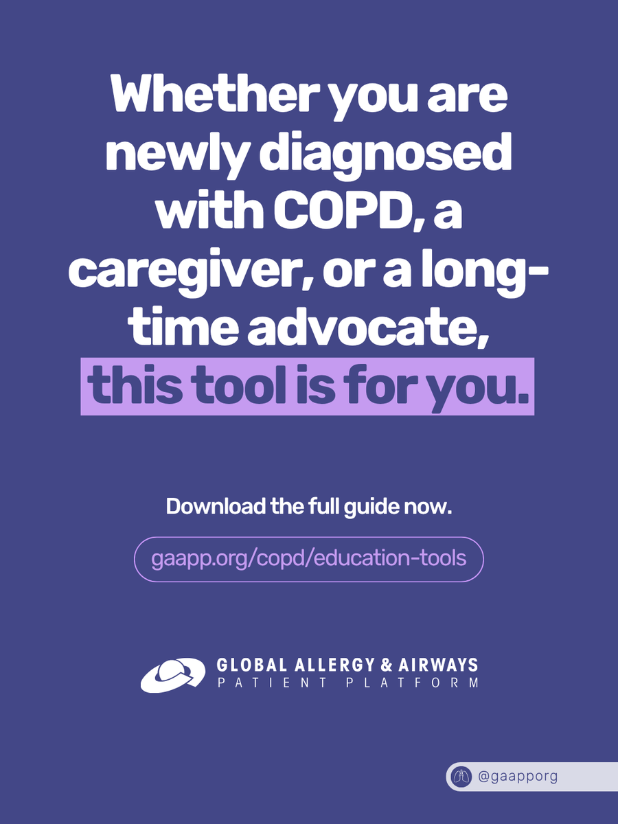 gaapporg's tweet photo. When it comes to #COPD, understanding is key to better management &amp; QoL. The COPD Success Group coalition's new peer-reviewed guide for patients &amp; families is here—from diagnosis to daily care. Download FREE: https://t.co/C8sVbdP5Lu https://t.co/yAi5eGF1iV