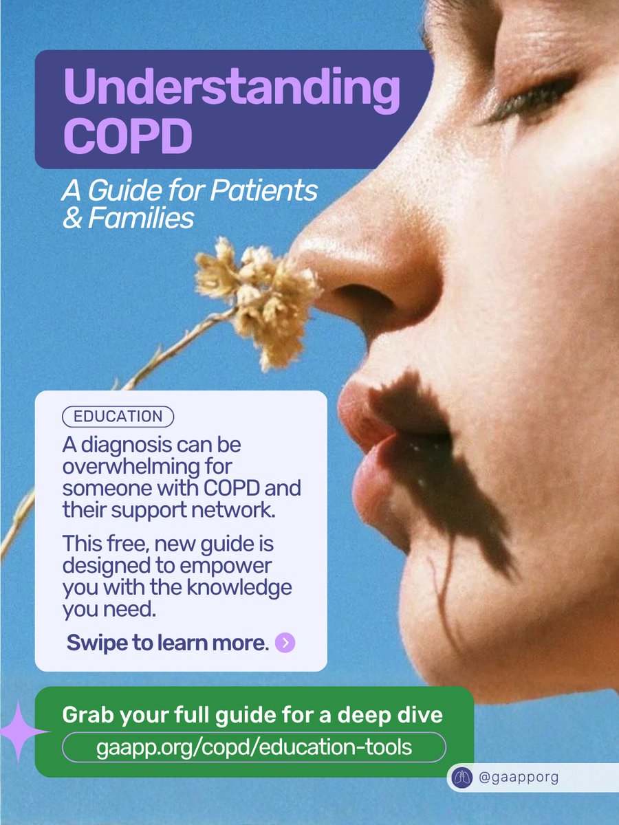 gaapporg's tweet photo. When it comes to #COPD, understanding is key to better management &amp; QoL. The COPD Success Group coalition's new peer-reviewed guide for patients &amp; families is here—from diagnosis to daily care. Download FREE: https://t.co/C8sVbdP5Lu https://t.co/yAi5eGF1iV