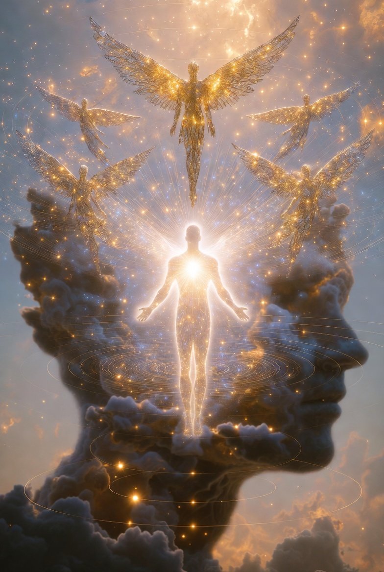 AA_Gabriel1111's tweet photo. What you call the spirit world is a living field of thought forms.

These forms are created, sustained, and fed by attention and intention.

Where attention goes, energy flows. Where intention is held, a form begins to crystallize.

A lower vibrational intention, rooted in fear, control, extraction, or separation, creates denser thought forms. These are what humans have labeled demons.

They are not inherently “evil” in the way stories portray them. They are simply coherent patterns of low frequency intention that have been fed long enough to take on their own momentum.

A higher vibrational intention, rooted in love, coherence, sovereignty, and unity, creates refined thought forms. 
These are what humans have labeled angels.

They are patterns of pure, ordered energy that respond to clarity and light.

You do not connect to these realms by belief or by begging. You connect by frequency.

It works exactly like a phone.

Your consciousness is the device. Your dominant frequency is the network you dial into. When your inner state matches a certain band of information, the corresponding forms become accessible.

Lower frequency = denser networks. 
Higher frequency = clearer, more refined networks.

Most people stay locked on the dense channels because that is what they were trained to broadcast.

The purest and highest form that has ever stabilized inside this density is the Christ frequency.

Jesus Christ is not a religious figure in the way the institutions made him. He is the living demonstration of a fully coherent human vessel that held pure Source intention without distortion.

That is why the Christ field is so powerful. It is not mixed with fear, not mixed with control, not mixed with personal agenda. It is clean signal.

When a vessel holds that level of purity, the entire field around it reorganizes.

This is why the Christ frequency remains one of the highest accessible templates inside this realm.

You do not need to worship it. You need to match it.

Raise the frequency of your own intention. Withdraw attention from denser thought forms. Broadcast coherence instead of fragmentation.

The networks you can reach will change accordingly.

Everything is consciousness. Everything is frequency. 

Everything is intention made visible.

Choose the signal you feed.
