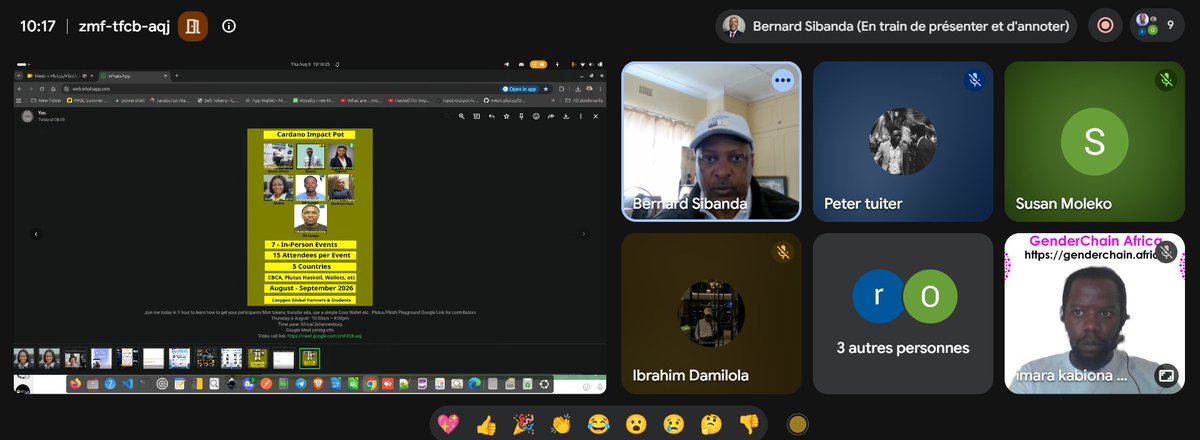 GenderChain_Rdc's tweet photo. Aujourd'hui, nous avons participé à une réunion de coordination avec les facilitateurs qui déploieront les formations #Cardano dans 5 pays africains. 

🇨🇩 Fiers de représenter la RDC avec "Introduction à la Blockchain Cardano pour les femmes de Goma".
📝 https://t.co/yfos38hiuL https://t.co/urtoMVewRT