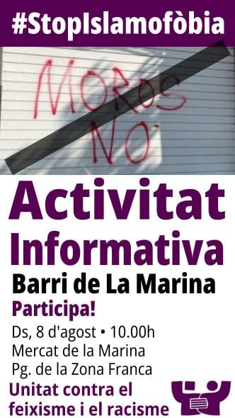 UCFR_Barcelona's tweet photo. AGENDA:  Activitat Informativa 
🗓️ Dissabte 8-Agost
⏰10:00 h
📍Mercat de La Marina (barri #LaMarinaDelPortVell - Districte #SantsMontjuïc - Pg. Zona Franca, 178

@UCFR_SMontjuic, amb suport @UCFR_Barcelona 
informarem, parlarem amb el veïnat i engrescarem a la seva particpació. https://t.co/X3DVfo0NJO