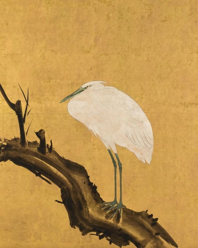 MenschOhneMusil's tweet photo. Heron on a Willow Branch,   Maruyama Okyo. https://t.co/lC4lu1gyRf