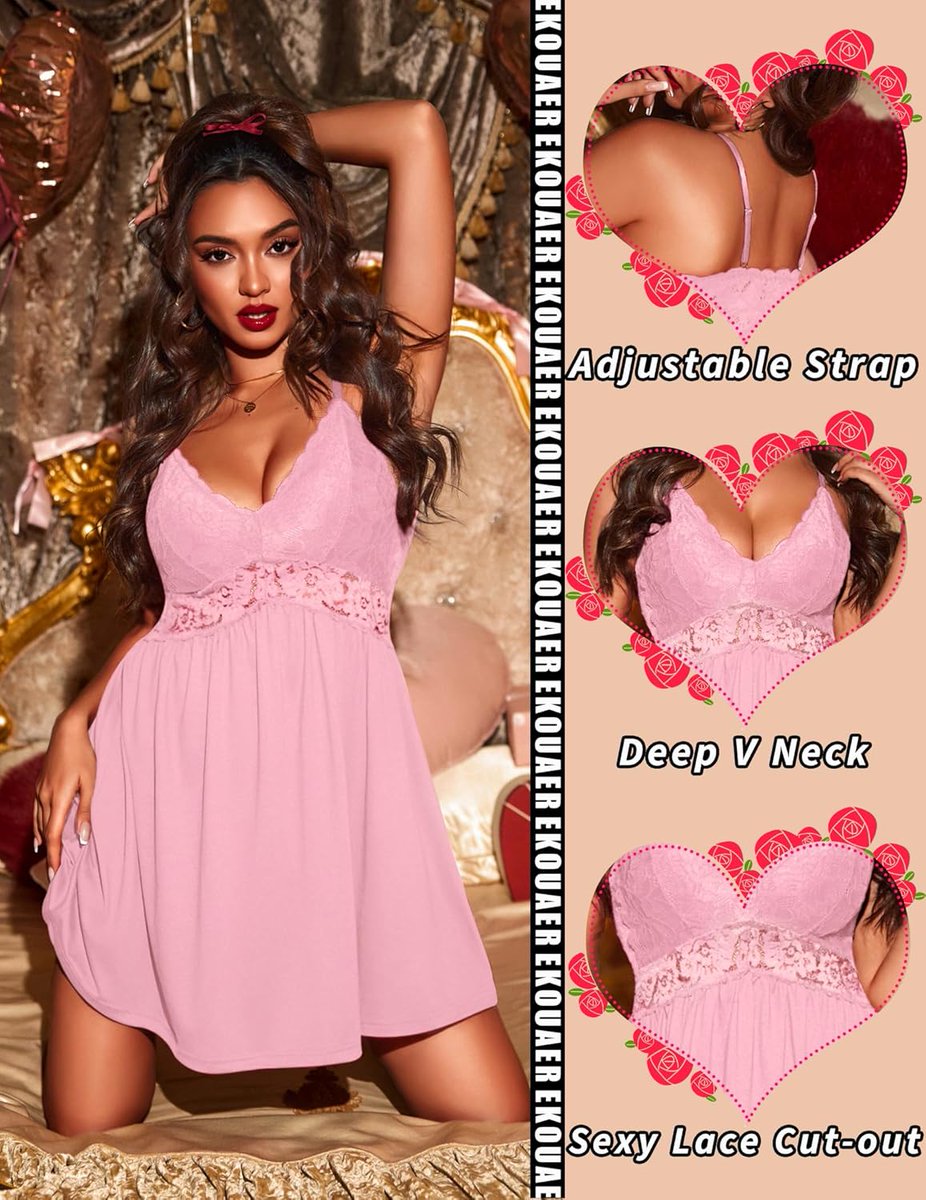 MingWren58185's tweet photo. Soft, sexy &amp; so comfortable!  Lace trim sleeveless chemise nightgown – smooth polyester, flattering fit for sizes S–3XL. Perfect for cozy or romantic nights. $10.20
https://t.co/fu7mc77LKg
#LaceNightgown #ChemiseSleepwear #SexySleepDress #WomenNightwear #Loungewear #RomanticPJs https://t.co/SaUtXM2zfz