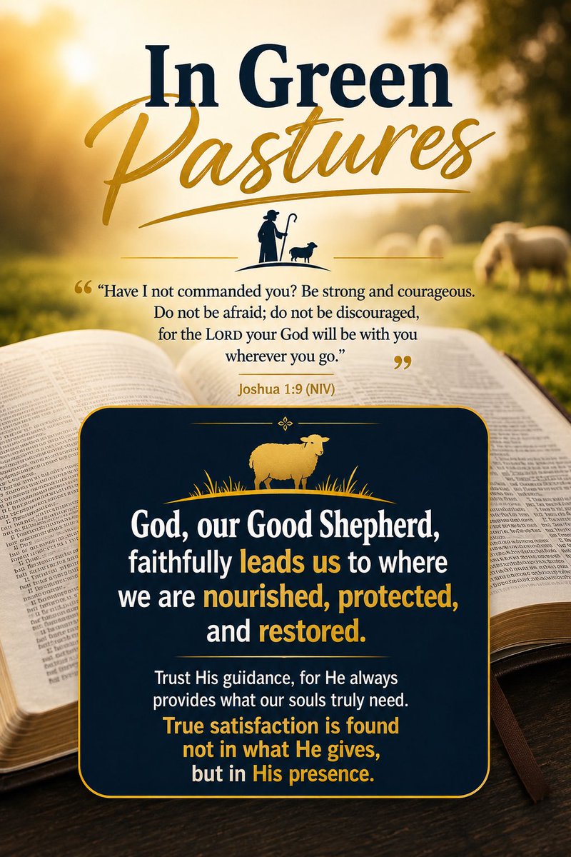 kisaac63's tweet photo. God is most pleased when His children find spiritual nourishment in Him. Once again, I want to remind you that God is our greatest satisfaction.
#AlIThingsNew #HopeStartsHere #OneVoice27 #shepherd https://t.co/bAFitmSNrE