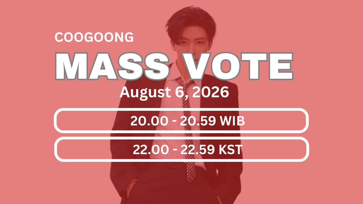 forNJM813's tweet photo. [📢] COOGOONG MASS VOTE TODAY

Current Rank: #2

🗓: August 6, 2026 
🕘: 20.00 - 20.59 WIB // 22.00 - 22.59 KST

Lets win this vote for JAEMIN, Nanadoongies🙌🏻

https://t.co/w9t2PuHzD5

#VoteforNAJAEMIN #โหวตเพื่อแจมิน #JAEMIN #재민 #NCT재민 #VoteJAEMINonCOOGOONG https://t.co/fRkmFCR3Hn