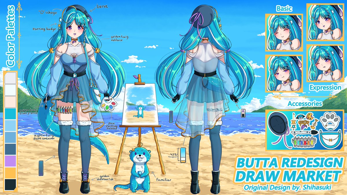 shihasuki's tweet photo. Hello! This is the original design I created for the #DrawMarketContest
I’m happy to be participating and contributing to this contest! ✨

I hope you like my character design. Thank you~ 😊 https://t.co/VmnU1FQF8C