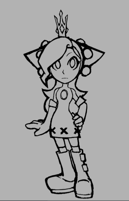CurvedPineapple's tweet photo. My first attempt at drawing wapeach from a week ago🪓🐈 https://t.co/1yuVSiALtJ