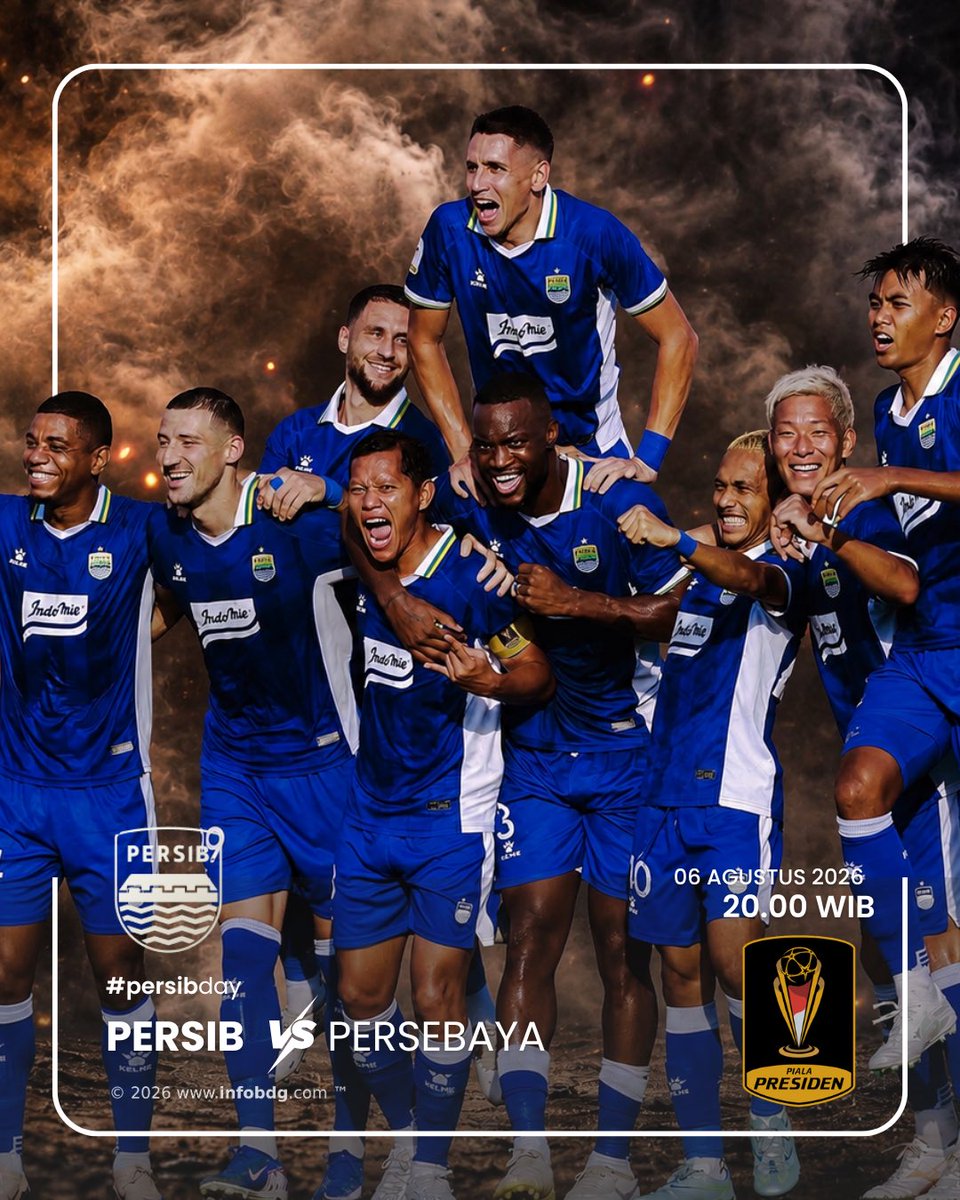 infobdg's tweet photo. Wilujeng Persib Day!

Satu laga terakhir, menang, juara.

Mugia dipaparinan kalancaran, kasehatan, kasalematan, sareng kabagjaan.

Prung geura tarung, Sib!

#infobdg #persibday https://t.co/7LuQK1mQhu