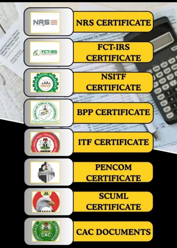 olekataxx's tweet photo. @VendorsZone1 @Tprosper233 @retweets_9ja We are open for all your company's compliance certificates https://t.co/jsWe5tQzPp