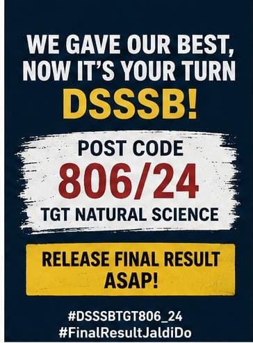 krishan_ga43706's tweet photo. Release tgt natural science final result....@dsssbofficial @gupta_rekha @ashishsood_bjp @lg https://t.co/65SUyh5eFJ