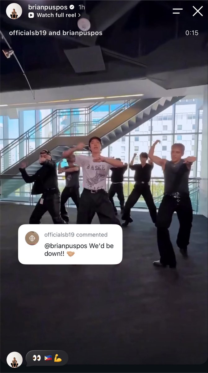 pablohawtogs's tweet photo. BRIAN PUSPOS POSTED ON HIS STORY. SB19 COMMENTED ON HIS MESSAGE TO CHOREOGRAPH FOR THEM.

CAN'T WAIT FOR THIS COLLAB. MAKE IT HAPPEN.

https://t.co/UcKNqcIpIY

#SB19 @SB19Official 
#Lawless #SB19LAWLESS https://t.co/QHSzjzdnj6
