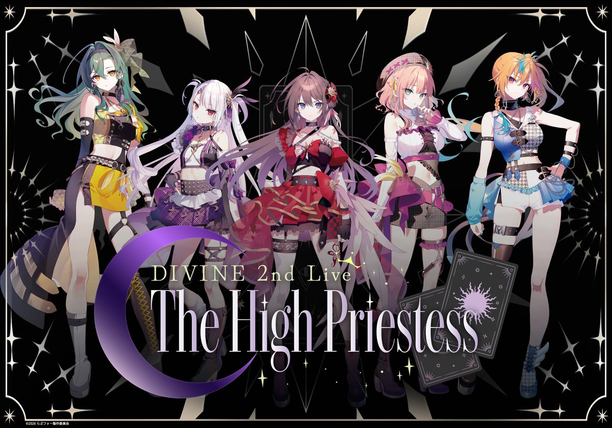 LuvFor_official's tweet photo. ◤　　　　　　　　　　　　　◥
　     　#DIVINE 2nd Live
　   「The High Priestess」
 🎫チケット一般先行（抽選）
                    受付開始✨
◣　　　　　　　　　　　　　◢

チケット一般先行（抽選）の受付が
スタートいたしました💜
この機会をぜひお見逃しなく‼️

📅受付期間
8月14日(金)23:59まで

🔗お申し込みはこちら
https://t.co/GLIqlXGTR5

#DIVINE #DIVINEハイプリ