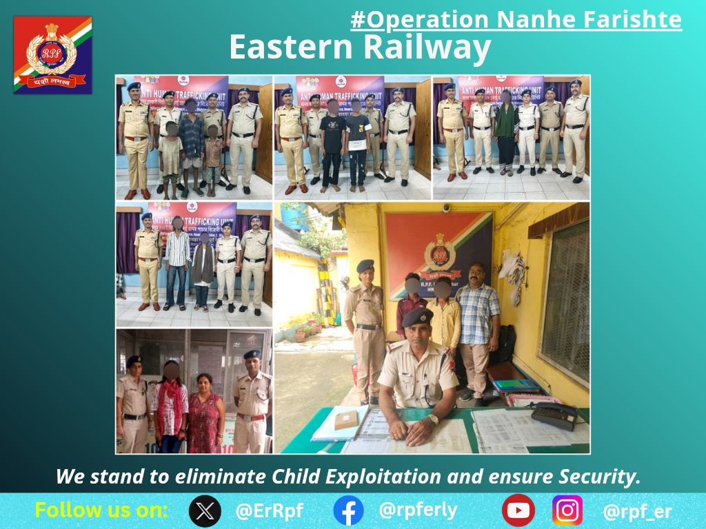 ErRpf's tweet photo. On 05.08.2026, RPF Officials rescued 11 minor boys/girls from different Railway Stations and handed over to District Child Welfare Committee for proper rehabilitation and further legal action.
#OperationNanheFarishte
@RPF_INDIA 
@RailMinIndia 
@BBAIndia https://t.co/vRtThq1v8X