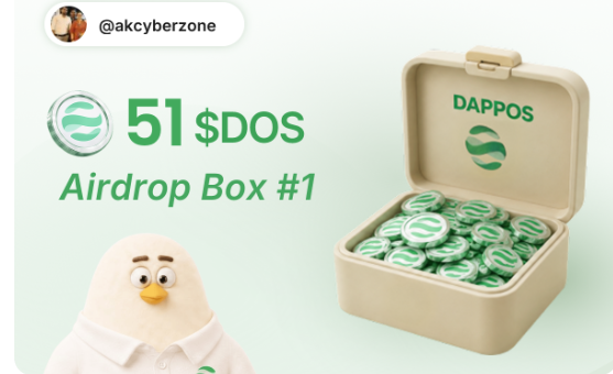 akcyberzone's tweet photo. DappOS airdrop received! Thanks to the team.

.@dappOS_com https://t.co/mBjXeqerdQ
