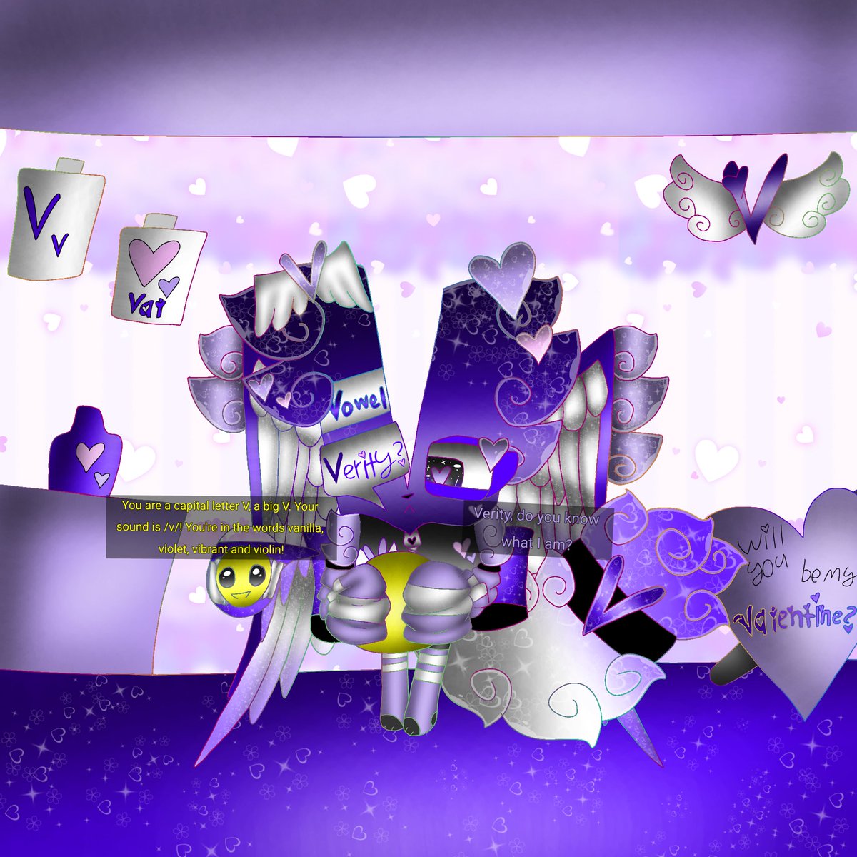 Val_TheletterV's tweet photo. Just Valerie talking to Verity
Valerie is curious if Verity knows what he is ^^#verityᵀᴹ #verityminecraft
#verityfanart #verity https://t.co/pkk9Q3NqtK