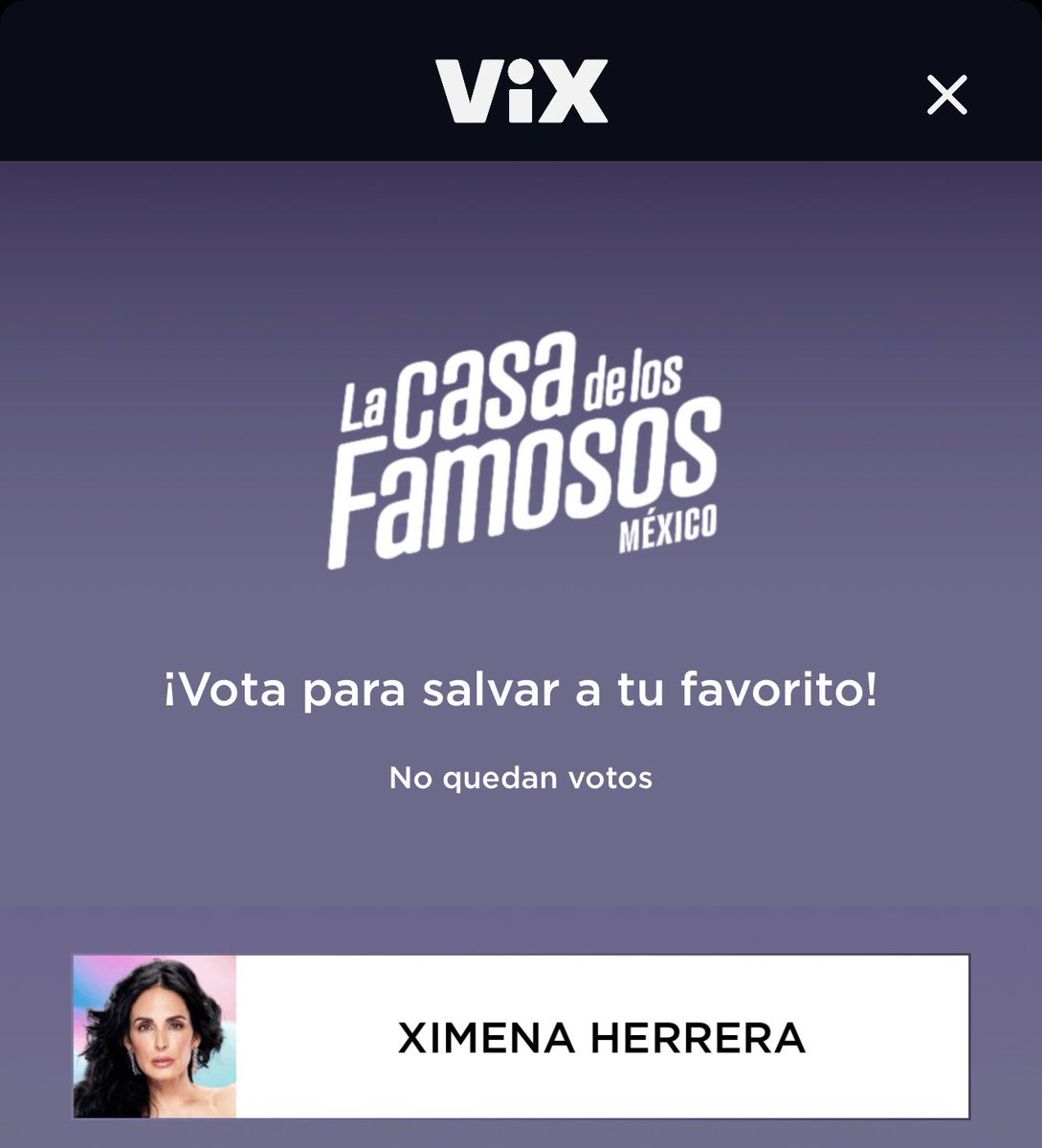 blackjim7's tweet photo. Votos full por Ximena!! 

#LaCasaDeLosFamososMx 

#TeamDivinas https://t.co/C6fQqYY9eb