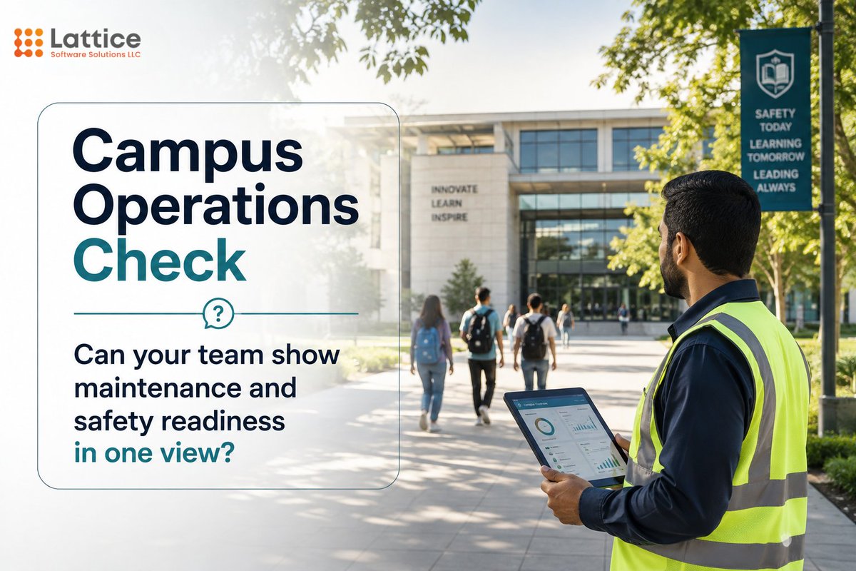 ReflexionSuite's tweet photo. Operational readiness isn't about more data—it's about proving control. 

Can your team show maintenance status, safety readiness, and asset health in one view? 

How does your campus demonstrate operational readiness? 
#HigherEducation #CampusManagement #CAFM https://t.co/MmkJtY2cP7