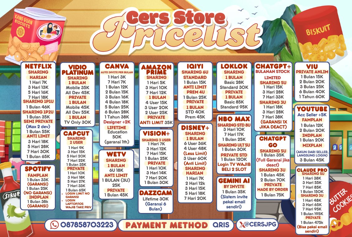cersprem's tweet photo. @nyhkhrns 1u 46rb
2u 35rb
semi priv bisa login 2 devices 55rb
anti limit 65rb

sudah full-garansi semua kakk~ https://t.co/Q5MU9e2dzf
