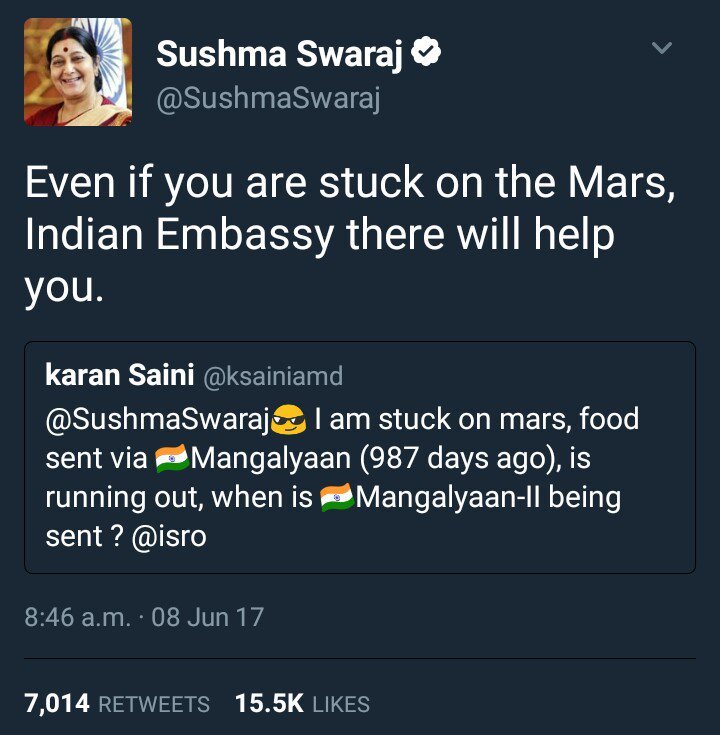 GaurangBhardwa1's tweet photo. सुषमा स्वराज जी ❤️🌸
#SushmaSwaraj https://t.co/10LWmbB14y