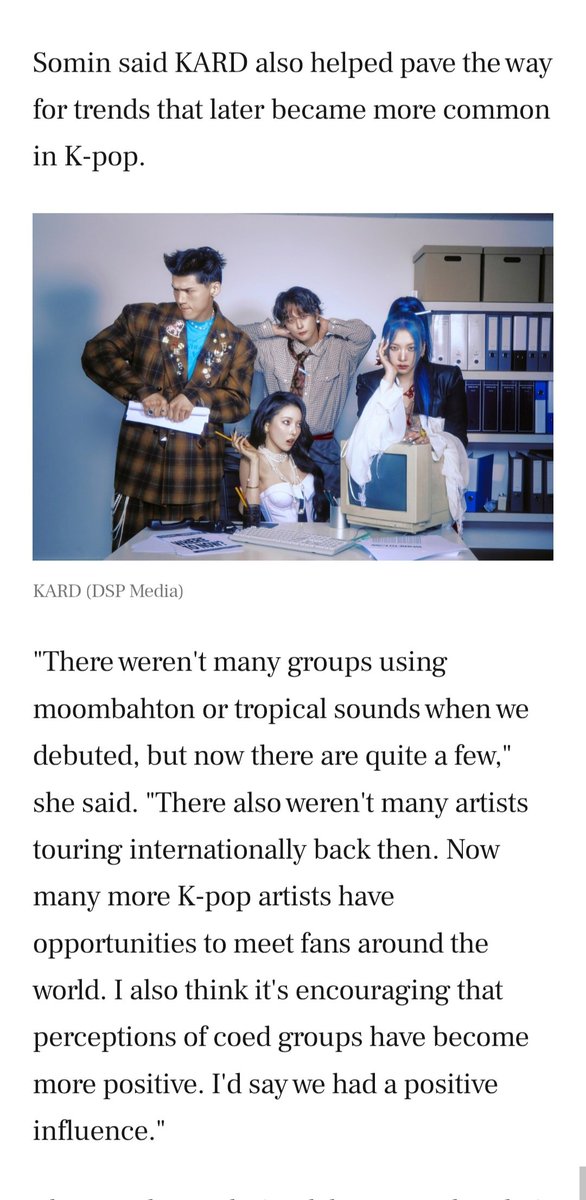 HiddenPGZ's tweet photo. PREACH IT, SOMIN! 🗣️

After them, more groups started using these rythms. That's why when any other group released a song like that, you could always read this comment: "This sounds like KARD". https://t.co/abDenbzdMe