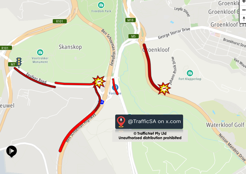 TrafficSA's tweet photo. Pretoria - #CRASH DELAYS 
N14 North 
R21 South https://t.co/xVvJ7YSS1p