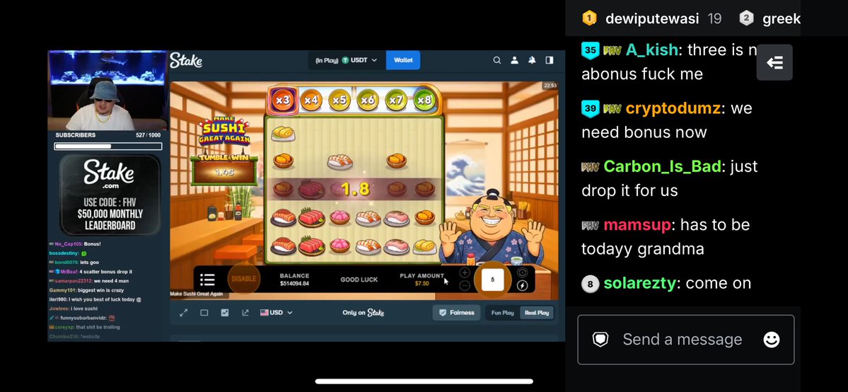 yuteiko's tweet photo. @Funnyhoodvidz @Stake we cookin 🔥 hit after hit 

thanks brother! 

stake id: wassabi97 https://t.co/PMHgkG0oef