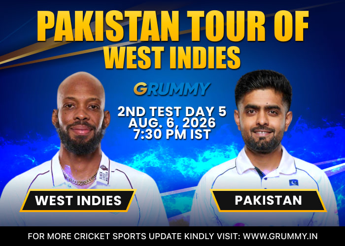grummyofficial8's tweet photo. ๐Day 5. One last chance. One big finish!
West Indies๐Pakistan
๐
2nd Test (Day 5)
๐ข 7:30 PM IST
Watch the LIVE action on Grummy, play while the match is live, claim your Sports Bonus, and make every over more exciting!
#WIvsPAK #TestCricket #WatchLive #BetLive #LiveMatch https://t.co/HvuTZooHwm