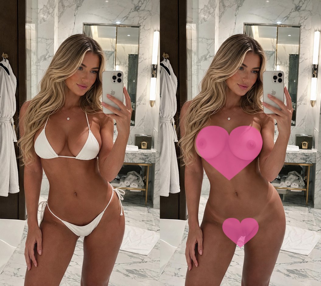AllkeyAria's tweet photo. Beauty with wavy golden hair takes a mirror selfie in white triangle bikini. Soft smile and tight curves glow in the marble bathroom

👇One-click undress ready!First undress FREE🔥
🔗https://t.co/kKDF48DNJO

#AIgirl #SpicyAI #Bathroom #FirstFree #Undress https://t.co/mE7rBEK956