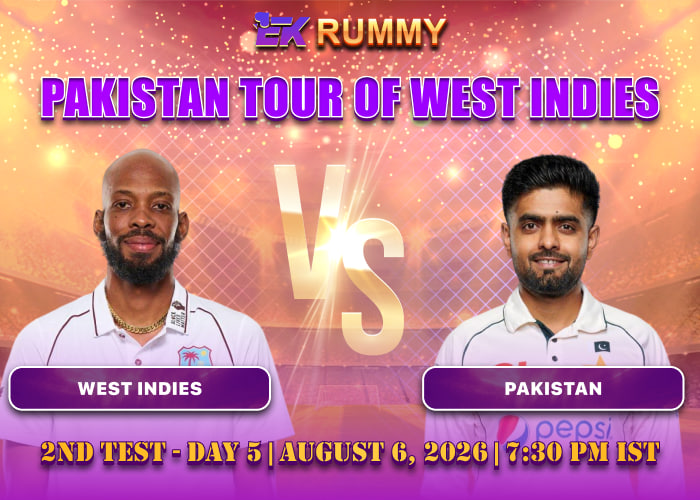 ekrummy8's tweet photo. Get ready for an action-packed Day 5! ๐๐ฅ
Pakistan Tour of West Indies 2026 โ 2nd Test (Day 5) is happening today! Join the excitement, watch the live action, and make every moment count! ๐
More โถ๏ธ https://t.co/6SEeIB3hDy
#WIvsPAK #TestCricket #CricketFans #LiveMatch https://t.co/hXgxI08IfE