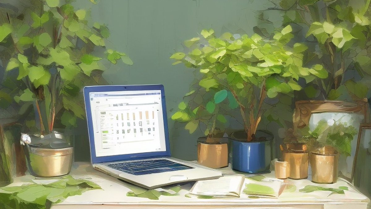 gsboyce's tweet photo. Transforming my desk into a cozy productivity zone this weekend  Small plants, soft lamp light, and a clear surface = no distractions, all focus! Who’s rearranging their space today https://t.co/70yOgxAhwD