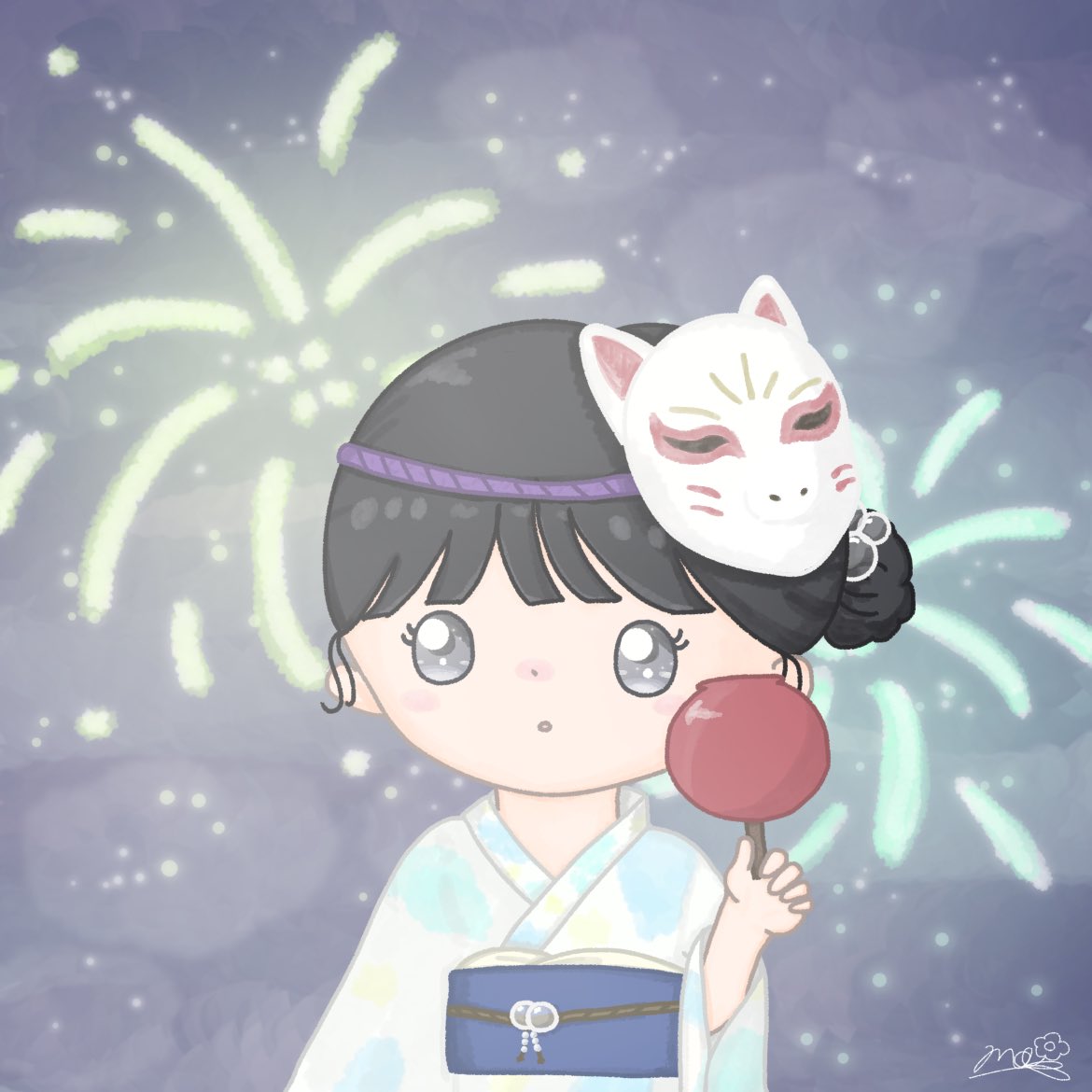 mao_0_02's tweet photo. ・

🎆 はなび 🎆

#イラスト #maoのおえかきるーむ #毎月おえかきいらすと
#2026年 #8月 #August #花火 #浴衣 #りんご飴 https://t.co/V2sc2hIVbk