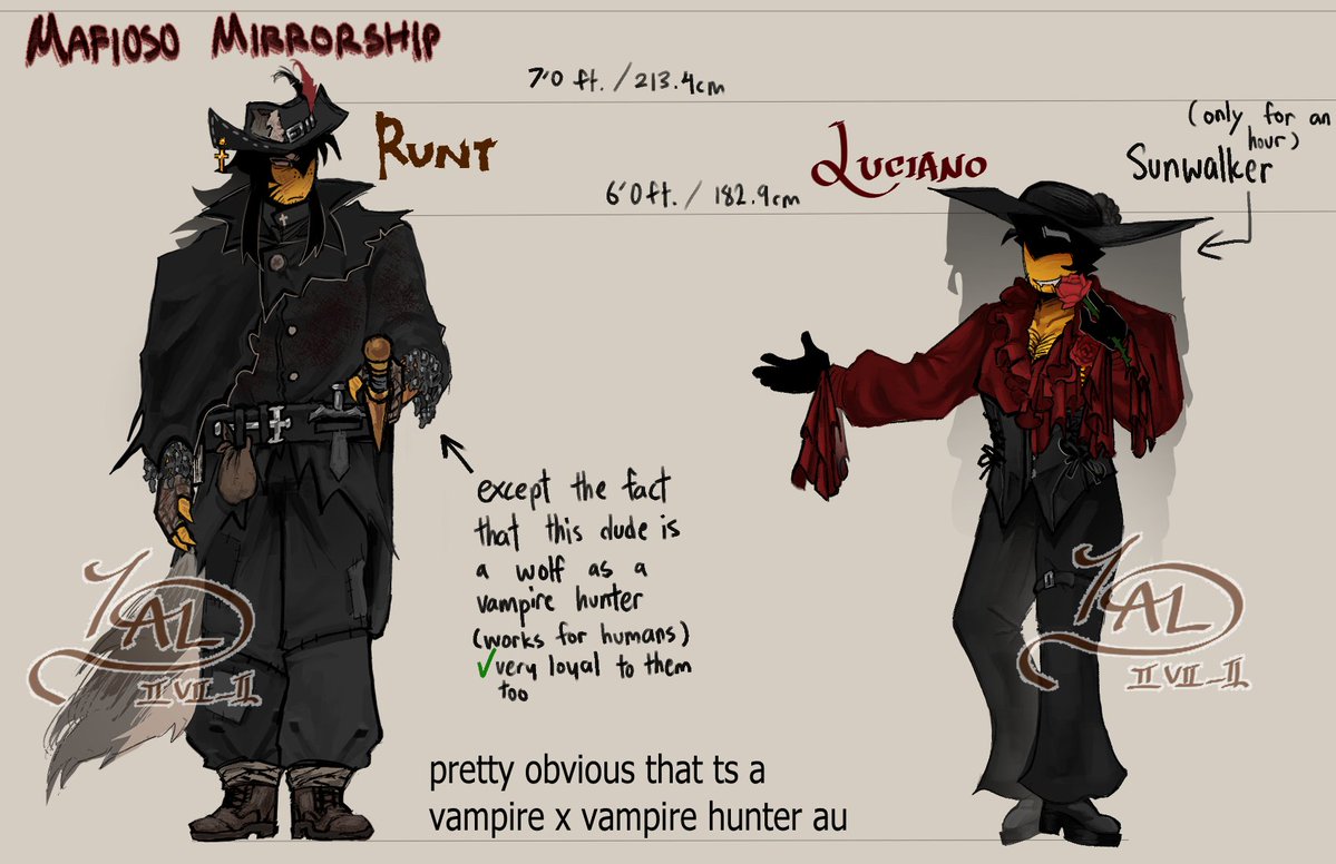 zal2707's tweet photo. mafioso mirrorship.. with my partner's design(Luciano)
with &amp; without the stuff covering their face 🧐
#mafioso https://t.co/Db8Hn9D2d6