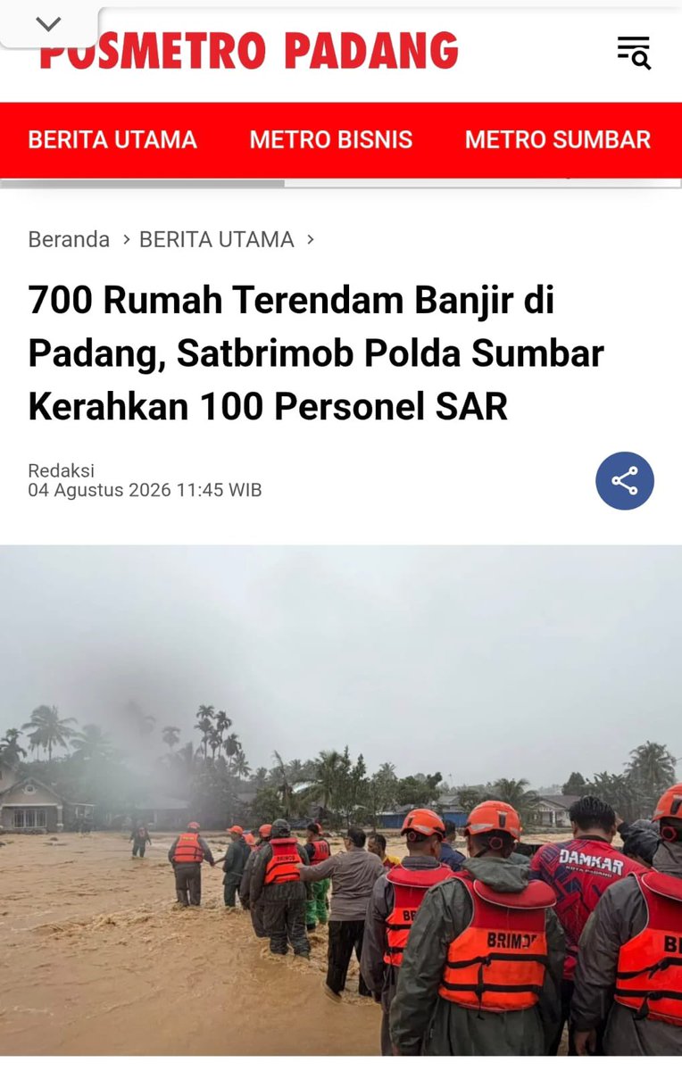 macewore's tweet photo. warga sumbar membutuhkan semangat dan dukungan dari kita semua Peduli Kuatkan Sumbar menjadi pengingat untuk terus peduli #BersamaBantuSaudara https://t.co/Kihe24nkxI