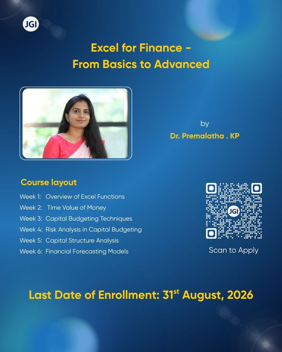 JainDeemedtbUnv's tweet photo. Build skills in Business, Finance & Technology with MOOCs from JAIN (Deemed-to-be University), now live on the SWAYAM Portal.
Explore courses in Power BI, Python, Fintech, Finance & Global Business.
Enrol by 31 Aug 2026.
#SWAYAM #MOOCs #JAINUniversity #Business #Finance #Tech https://t.co/yzh2DHuuWe
