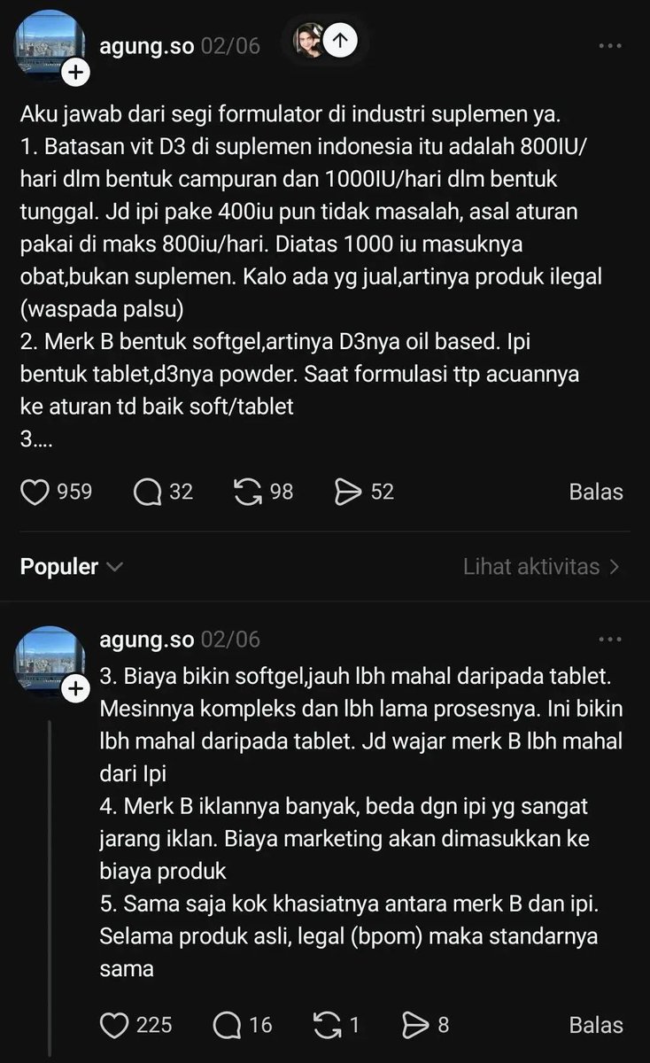 whereaiko's tweet photo. FAKTA DI BALIK HARGA MURAHNYA VITAMIN IPI!

masih ragu konsumsi vitamin IPI karena harganya “terlalu murah”?
ternyata ada alasan kuat kenapa harganya bisa serendah itu… dan ini bukan karena kualitasnya jelek 👀 https://t.co/s3Hk0OMnOm