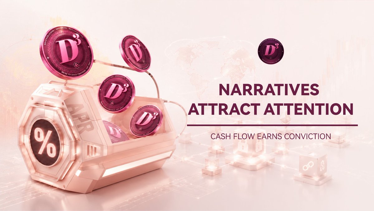 D3_Finance_'s tweet photo. Narratives attract attention.
Cash flow earns conviction.
Every protocol can tell a story.
Very few can generate sustainable value.
The question that matters is:
How does this protocol create real cash flow?
#DeFi #RealYield #Tokenomics https://t.co/5QfM5QQE4s
