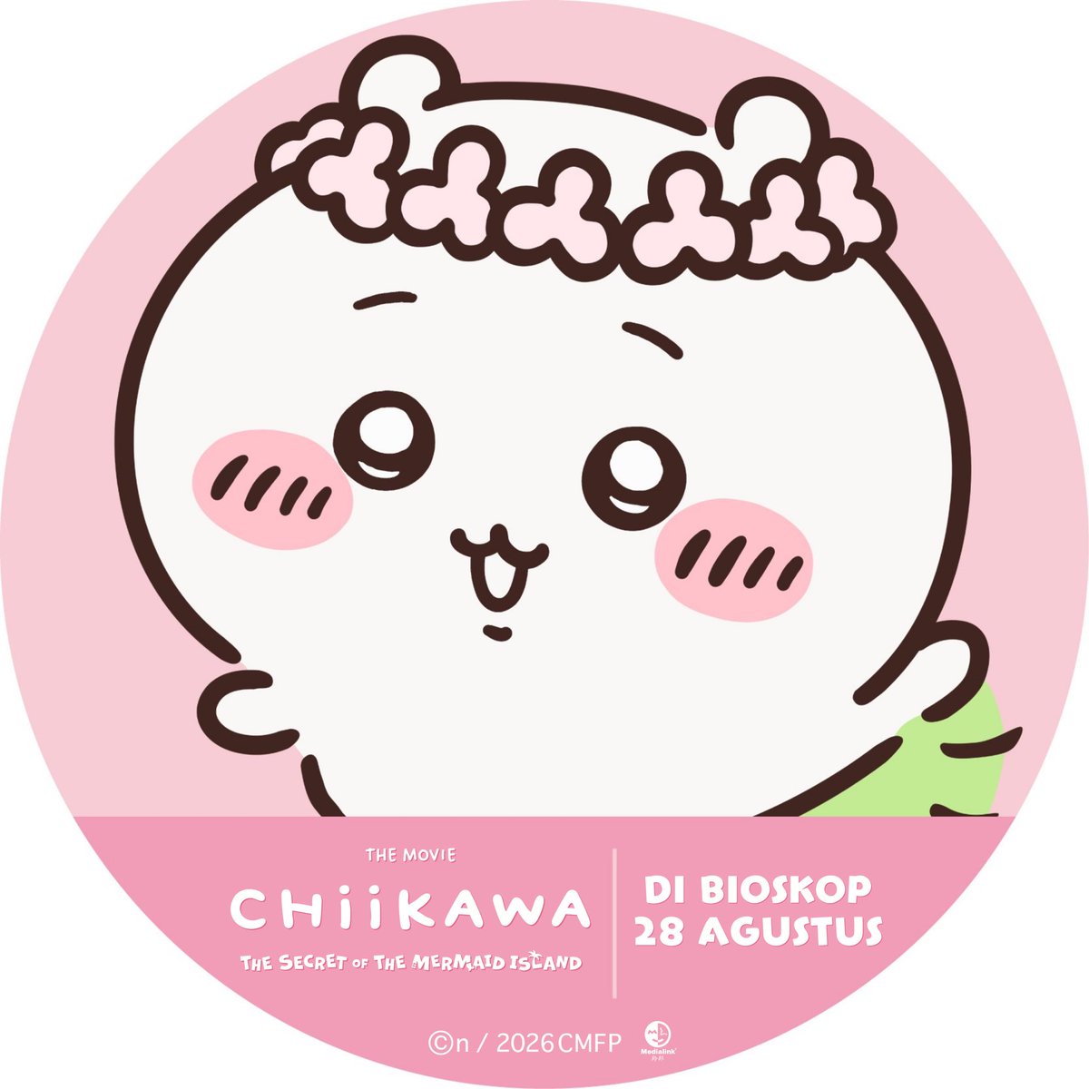 cinepolisID's tweet photo. 🏝️CHIIKAWA THE MOVIE: THE SECRET OF THE MERMAID ISLAND

Tayang mulai 28 Agustus 2026 di Cinépolis Cinemas! 

Ubah gambar profilmu ke tampilan baru dan bersiaplah untuk perilisan filmnya bersama! ✨

#CHIIKAWA #ChiikawaTheMovie #TheSecretOfTheMermaidIsland #CinepolisID https://t.co/E0ATGyVZPz