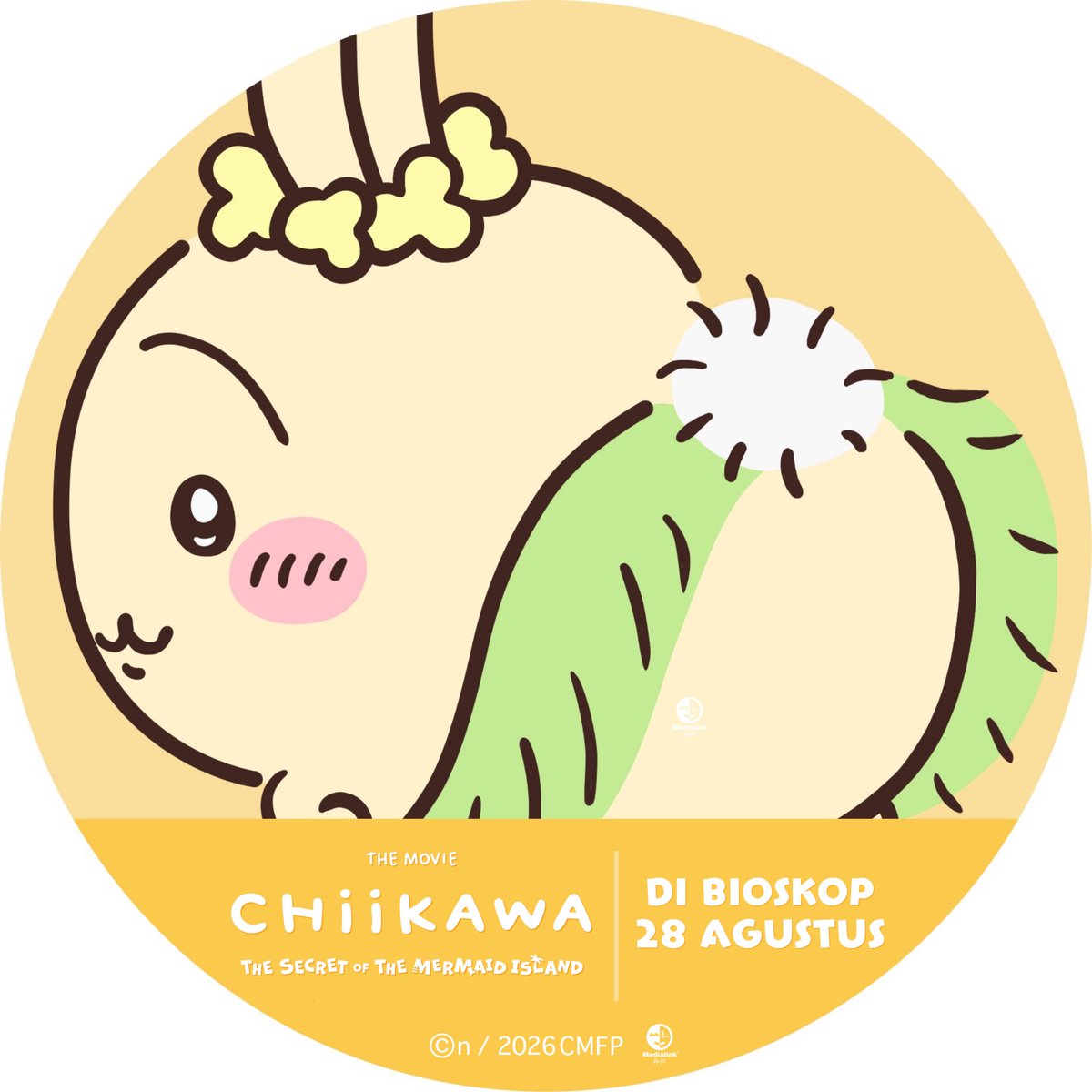 cinepolisID's tweet photo. 🏝️CHIIKAWA THE MOVIE: THE SECRET OF THE MERMAID ISLAND

Tayang mulai 28 Agustus 2026 di Cinépolis Cinemas! 

Ubah gambar profilmu ke tampilan baru dan bersiaplah untuk perilisan filmnya bersama! ✨

#CHIIKAWA #ChiikawaTheMovie #TheSecretOfTheMermaidIsland #CinepolisID https://t.co/E0ATGyVZPz