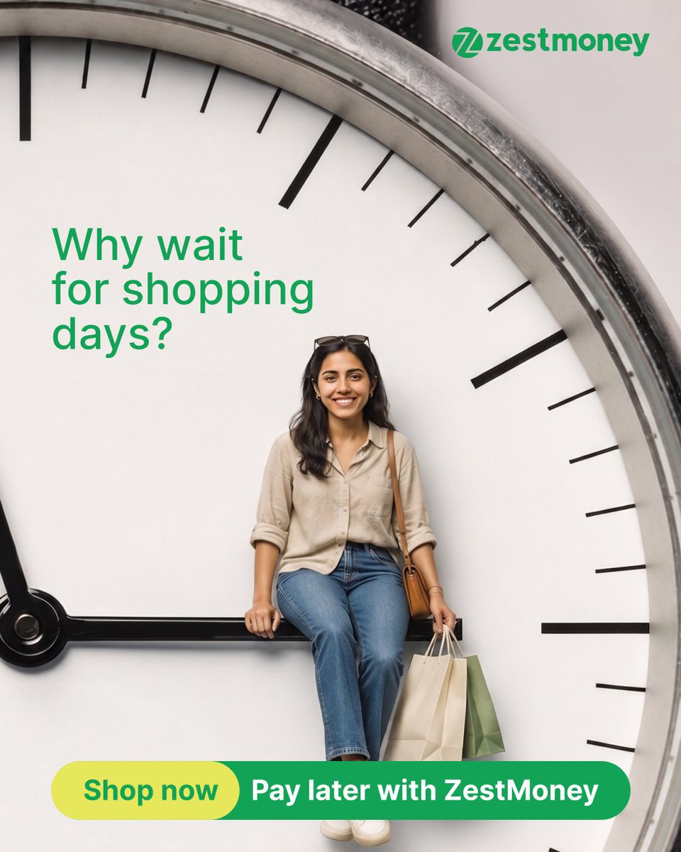 ZestMoney's tweet photo. The best shopping plans don't need a special occasion. 😉✨
When you find something you love, go for it - on your terms.

Adjust Nahi, Zest Karo. 💚

📲 Download the ZestMoney App: https://t.co/ZmR4KaW7Xn

#ZestMoney #ShopNowPayLater #EasyEMIs https://t.co/NxIprponAF