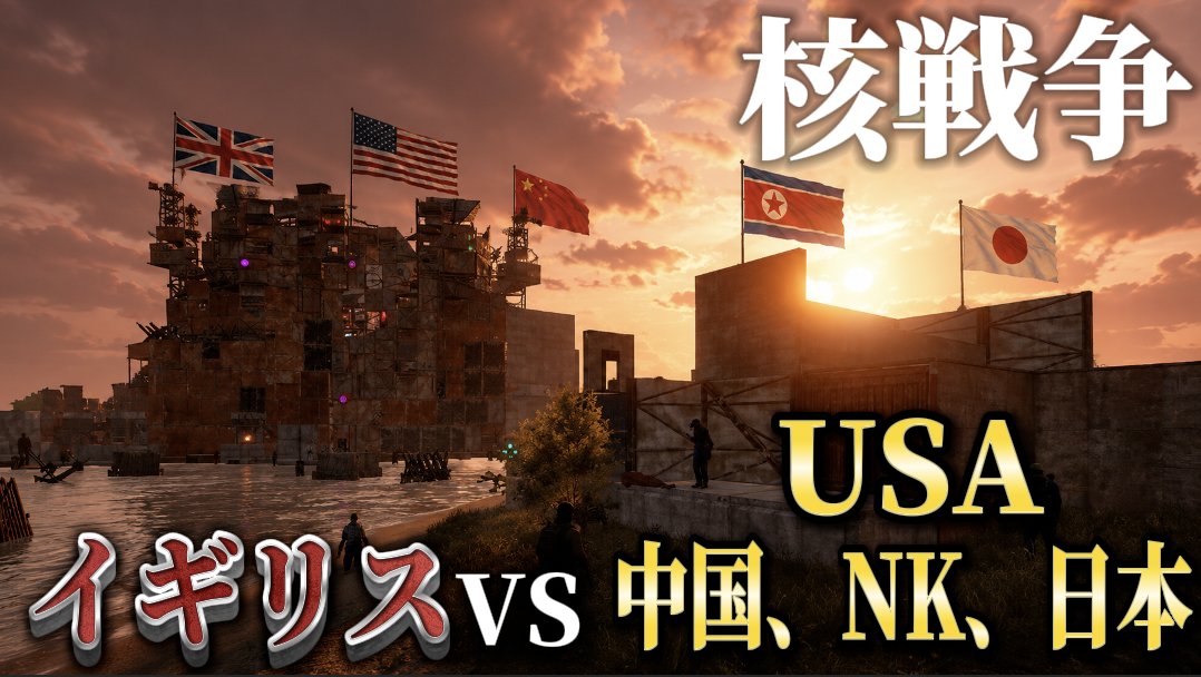 kaitoonfps's tweet photo. 【GW4】イギリスVS USA、アジア連合核を狙ったBIG RAID #rust #rustpvp #rustclips #rustraid https://t.co/msMwhPaIIW @YouTubeより https://t.co/sLYJdGPO9c