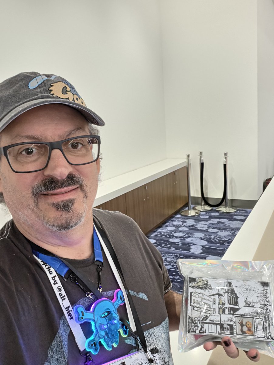 alt_bier's tweet photo. OK its time... my first #badgelife badge drop of #defcon34
Come find me in #linecon and be prepared to answer a Psycho trivia question.  First one to answer correctly gets a Psycho badge! https://t.co/Upx1Xw560s