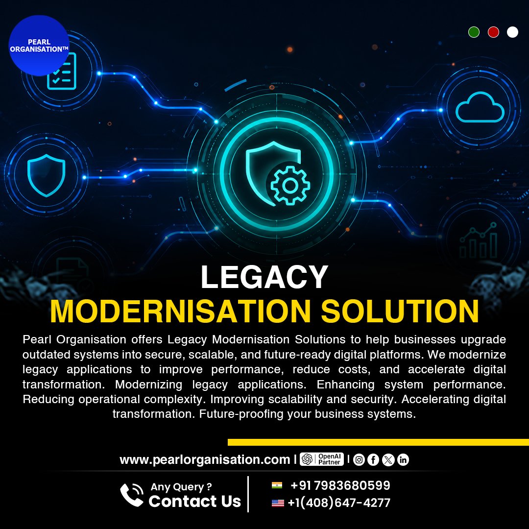 pearlorgs's tweet photo. Legacy systems shouldn't limit your growth. Modernize your applications, improve performance, and build a future-ready business with confidence.

📞 Call : +91 7983680599 | +1 (408) 647-4277

#LegacyModernization #DigitalTransformation #Innovation #BusinessGrowth #Tech https://t.co/y2SEPXEUb5