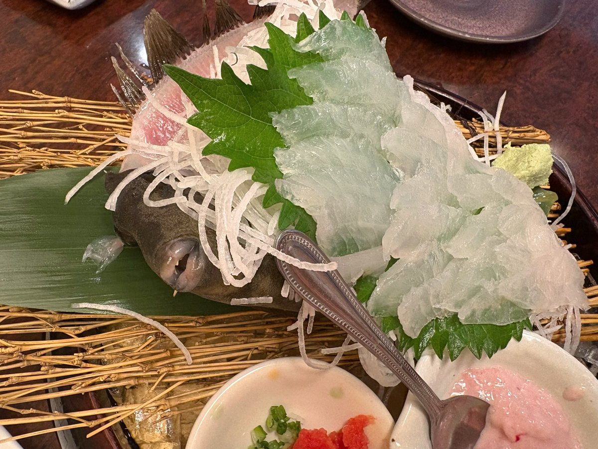 Mayoi_manman8's tweet photo. 仲良しくんと毎年恒例
お互いのお誕生日を祝してのご飯会🐟💕
活カワハギ🐟
唇が可愛くてずっと触ったり歯を確かめたりしてた🩷

BLEACHの入浴剤、これで3回目だけど
今回でおしまいねって言って
ふたご姫(おりひめ)なのかなりじわるw

今年もご飯行こって誘ってくれてありがとう🧡
ご馳走様でした🎀 https://t.co/Mlv7MjZLE8
