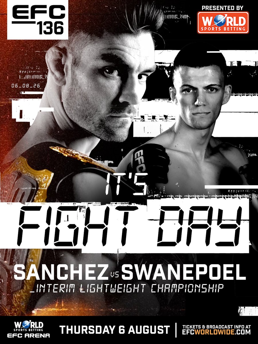 EFCworldwide's tweet photo. The day has arrived 🙌 #EFC136 is LIVE from the WSB EFC arena today.

PRELIMS 15:30 CAT
MAIN CARD 19:00 CAT
Watch from anywhere in the world 🌍 visit https://t.co/Pn7uzIB9Dd for more broadcast info. https://t.co/FgMXNHgrhD