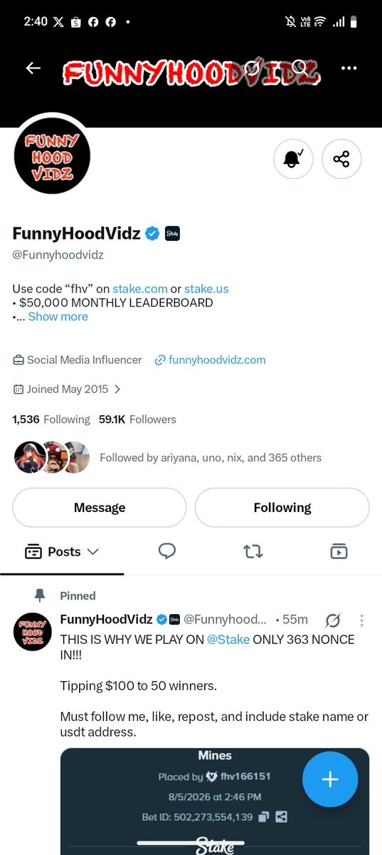 nininocms's tweet photo. @Funnyhoodvidz @Stake Followed u with notification on, also done all the tasked
 Thank you so much 

Stake: picknininava 
Address 0xcA45e9bbd13d9b259a32eFe187211Ce4dd02cCe9 https://t.co/hNEjgQadsq